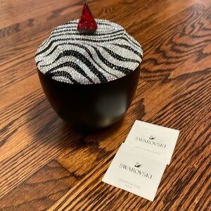 New Swarovski decor box. Elegance of Africa Jamila. Large.Wood,metal & crystals.